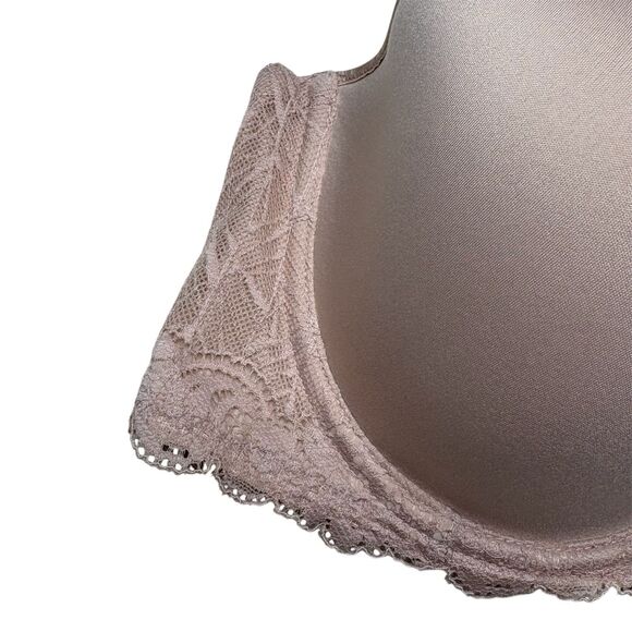 Wacoal Vivid Encounter Lace-Trim Contour Bra 853395 Beige Underwire Size 36DD - Picture 4 of 7